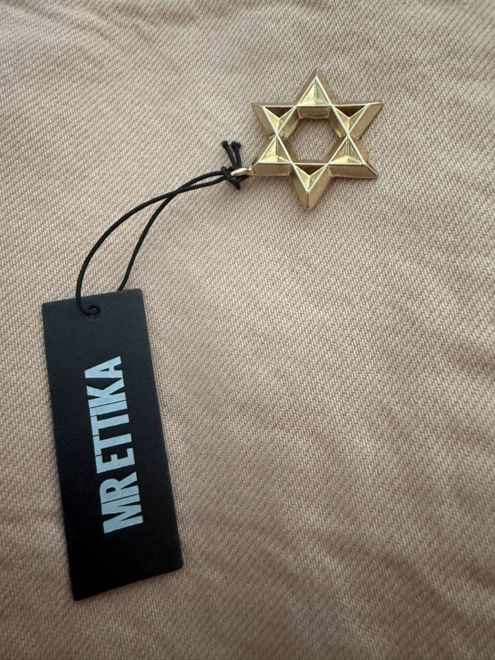 MR Ettika Gold plated Star of David Pendant , nwt